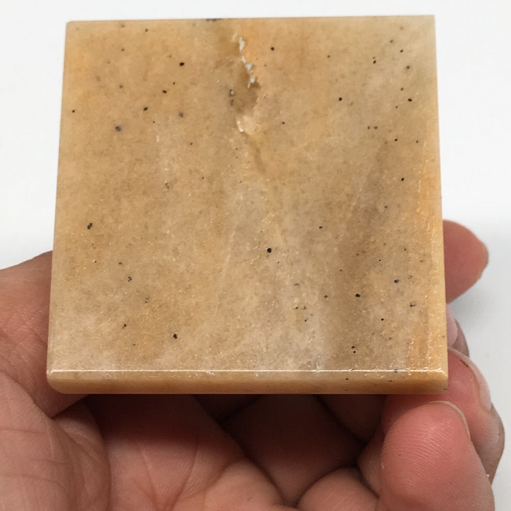 131.5g,2"x1.6" Natural Yellow Aventurine Pyramid Gemstone Crystal @India,MF3518