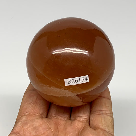 364.9g,2.5"(65mm) Honey Calcite Sphere Gemstone,Healing Crystal,B26154