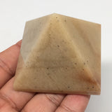 124.7g,2"x1.7" Natural Yellow Aventurine Pyramid Gemstone Crystal @India,MF3521