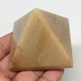 124.7g,2"x1.7" Natural Yellow Aventurine Pyramid Gemstone Crystal @India,MF3521