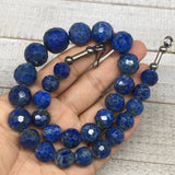 112.6g,11mm-18mm,Facetted Round Lapis Lazuli Beads Strand @Afghanistan,15",LPB40