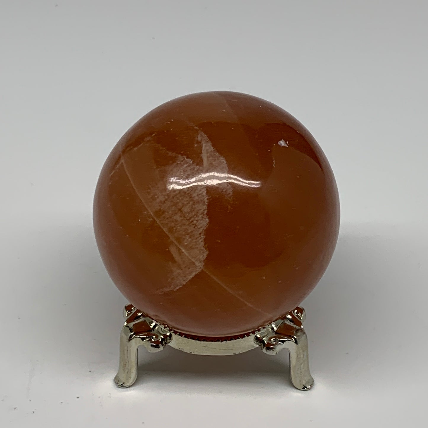 364.9g,2.5"(65mm) Honey Calcite Sphere Gemstone,Healing Crystal,B26154