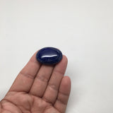 13.5Grams Natural Oval Shape Lapis Lazuli Cabochon Flat Bottom @Afghanistan,C379 - watangem.com
