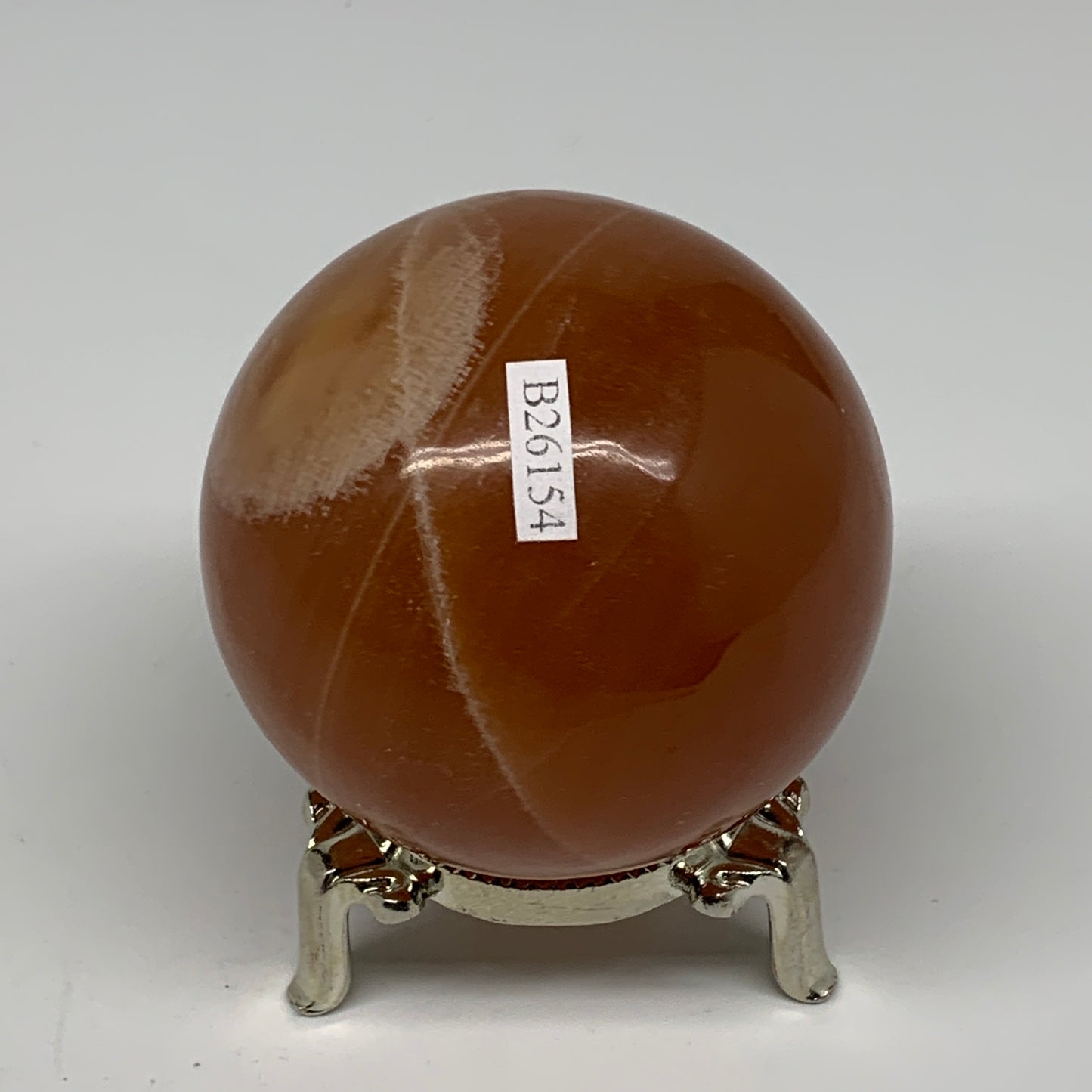 364.9g,2.5"(65mm) Honey Calcite Sphere Gemstone,Healing Crystal,B26154
