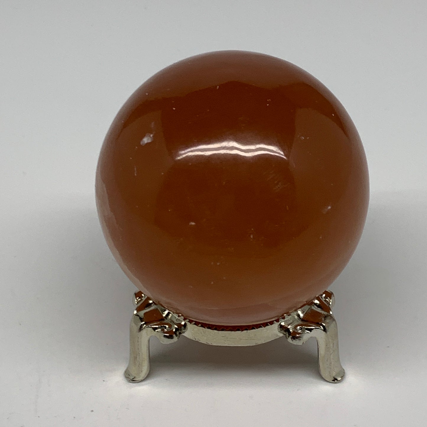 364.9g,2.5"(65mm) Honey Calcite Sphere Gemstone,Healing Crystal,B26154