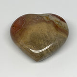 270.3g, 3"x3.2"x1.3" Polychrome Jasper Heart Polished Healing Crystal, B17714