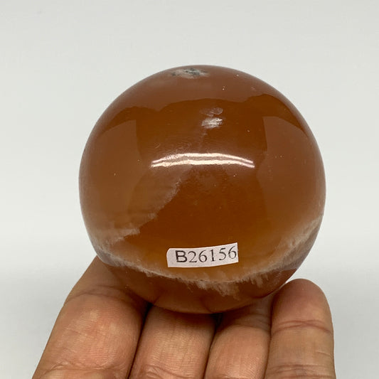 285.7g,2.3"(59mm) Honey Calcite Sphere Gemstone,Healing Crystal,B26156