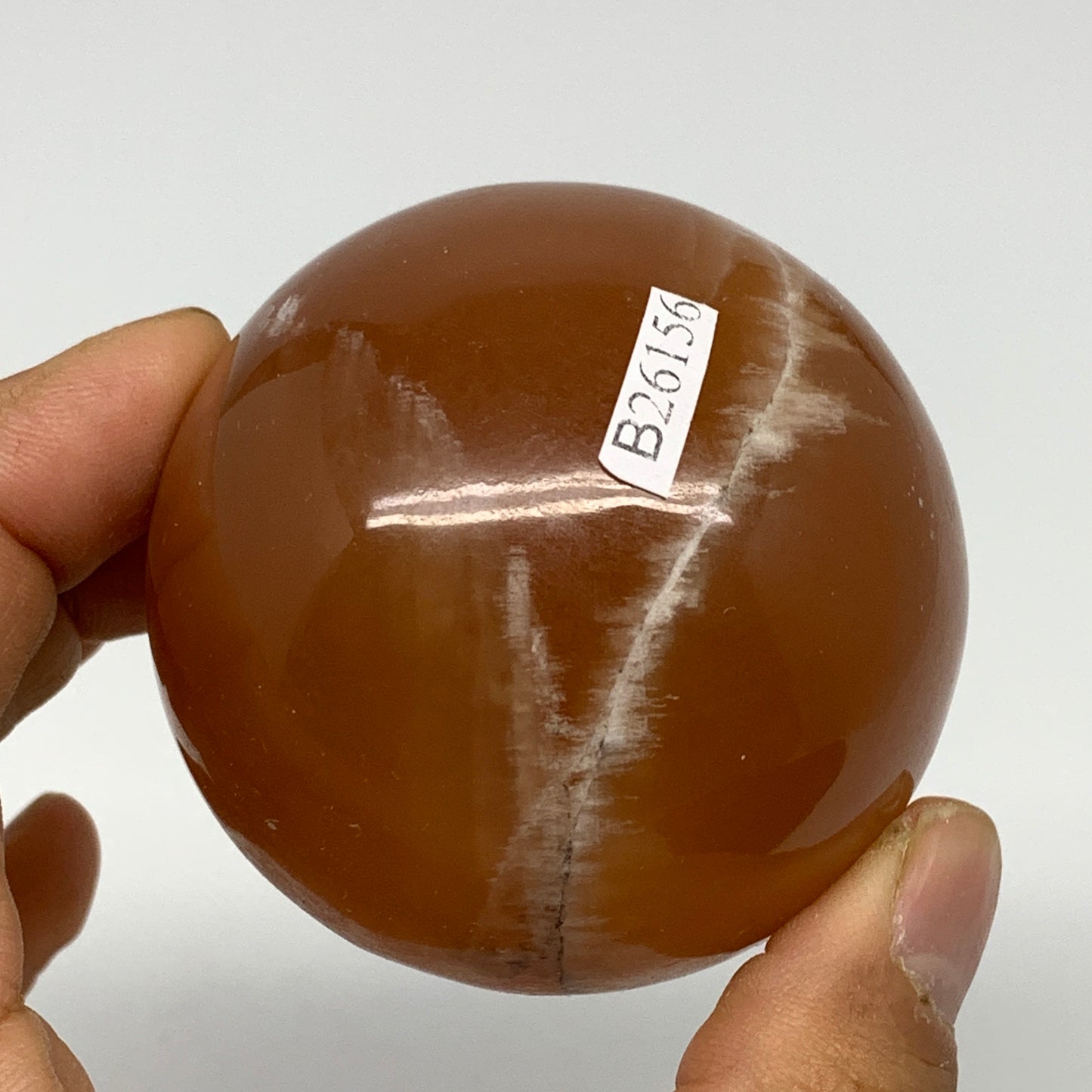 285.7g,2.3"(59mm) Honey Calcite Sphere Gemstone,Healing Crystal,B26156