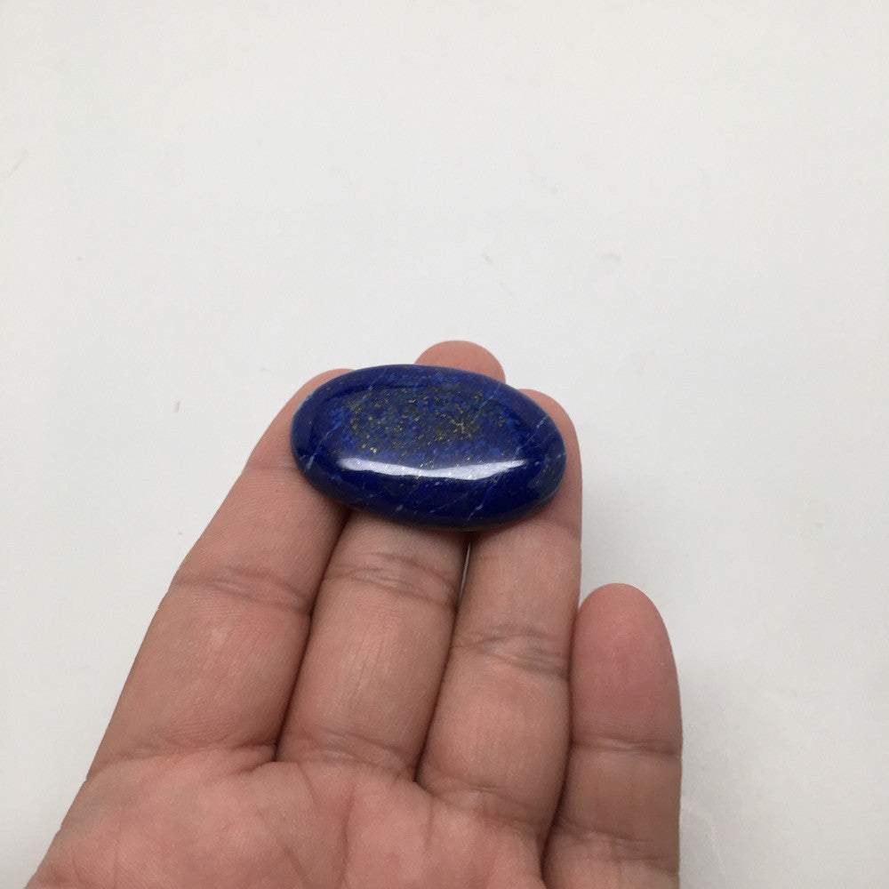 14.3Grams Natural Oval Shape Lapis Lazuli Cabochon Flat Bottom @Afghanistan,C383