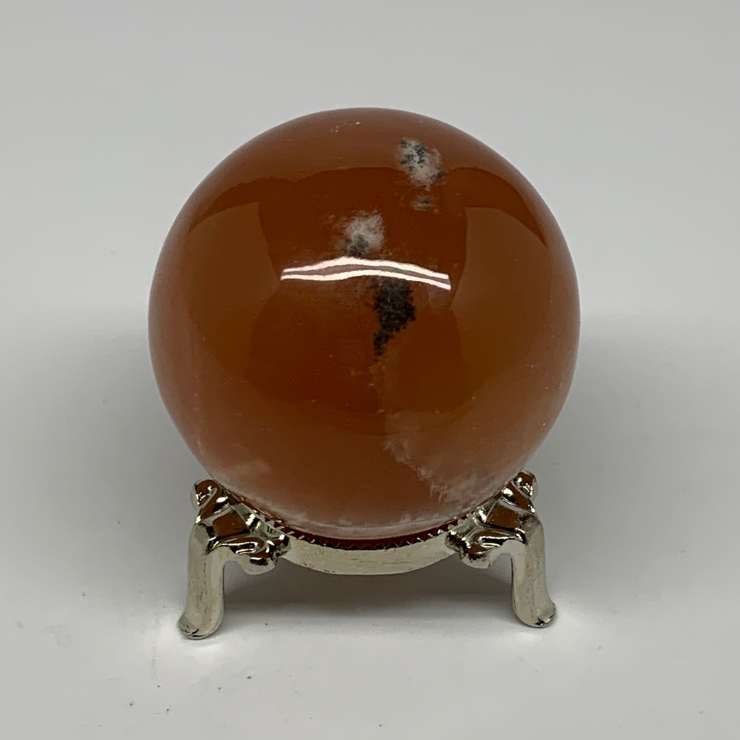 285.7g,2.3"(59mm) Honey Calcite Sphere Gemstone,Healing Crystal,B26156