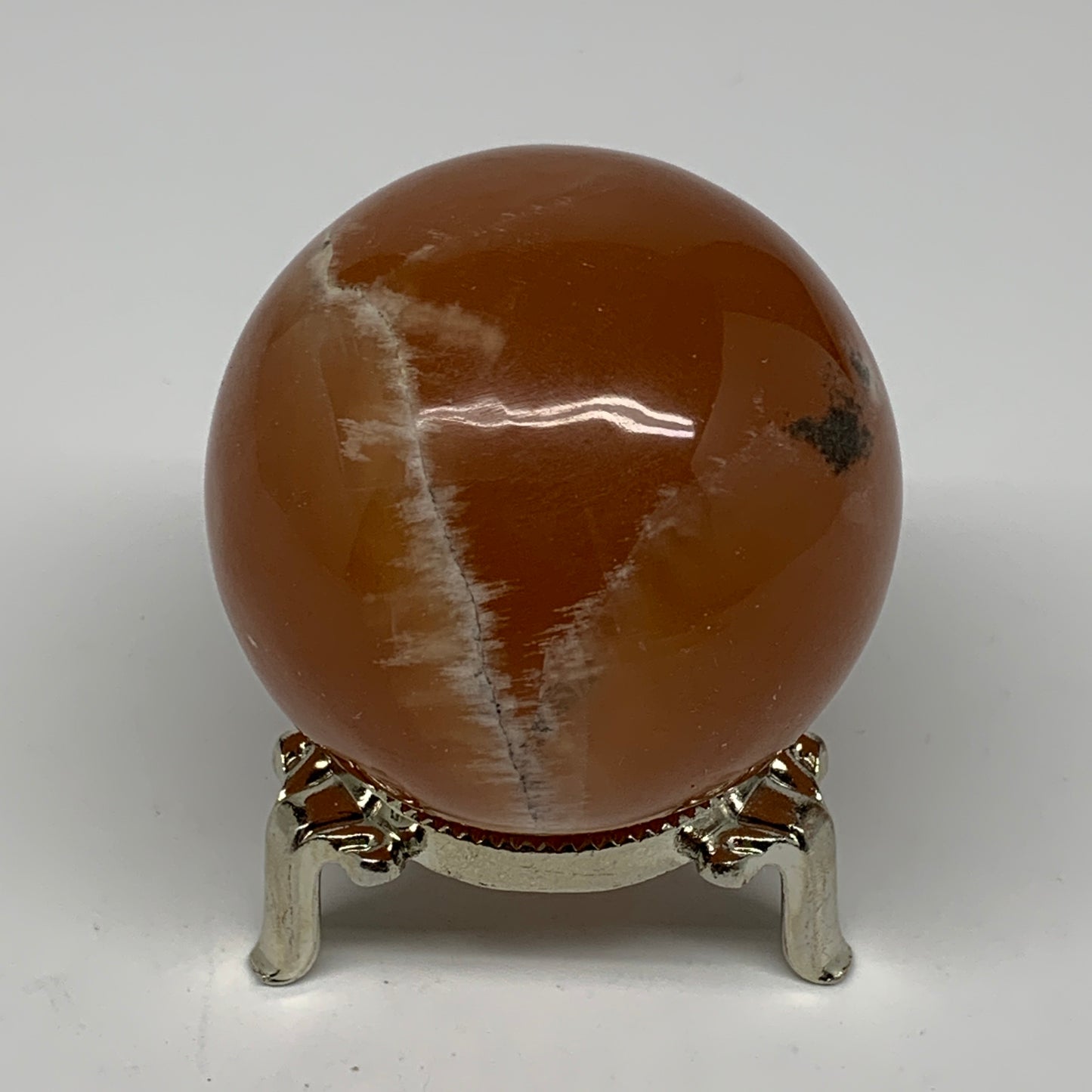 285.7g,2.3"(59mm) Honey Calcite Sphere Gemstone,Healing Crystal,B26156