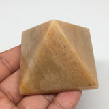 124.2g,2"x1.6" Natural Yellow Aventurine Pyramid Gemstone Crystal @India,MF3525