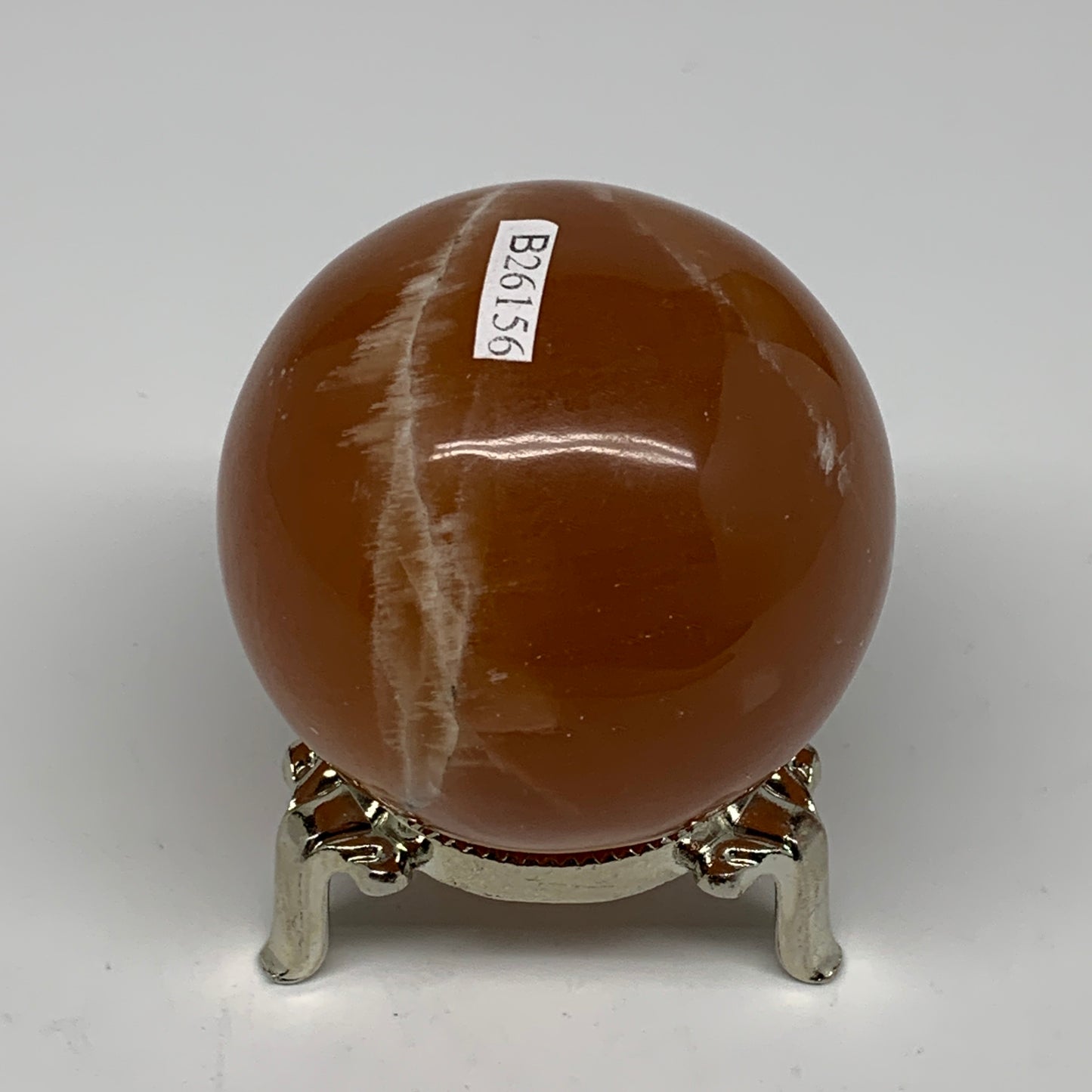 285.7g,2.3"(59mm) Honey Calcite Sphere Gemstone,Healing Crystal,B26156