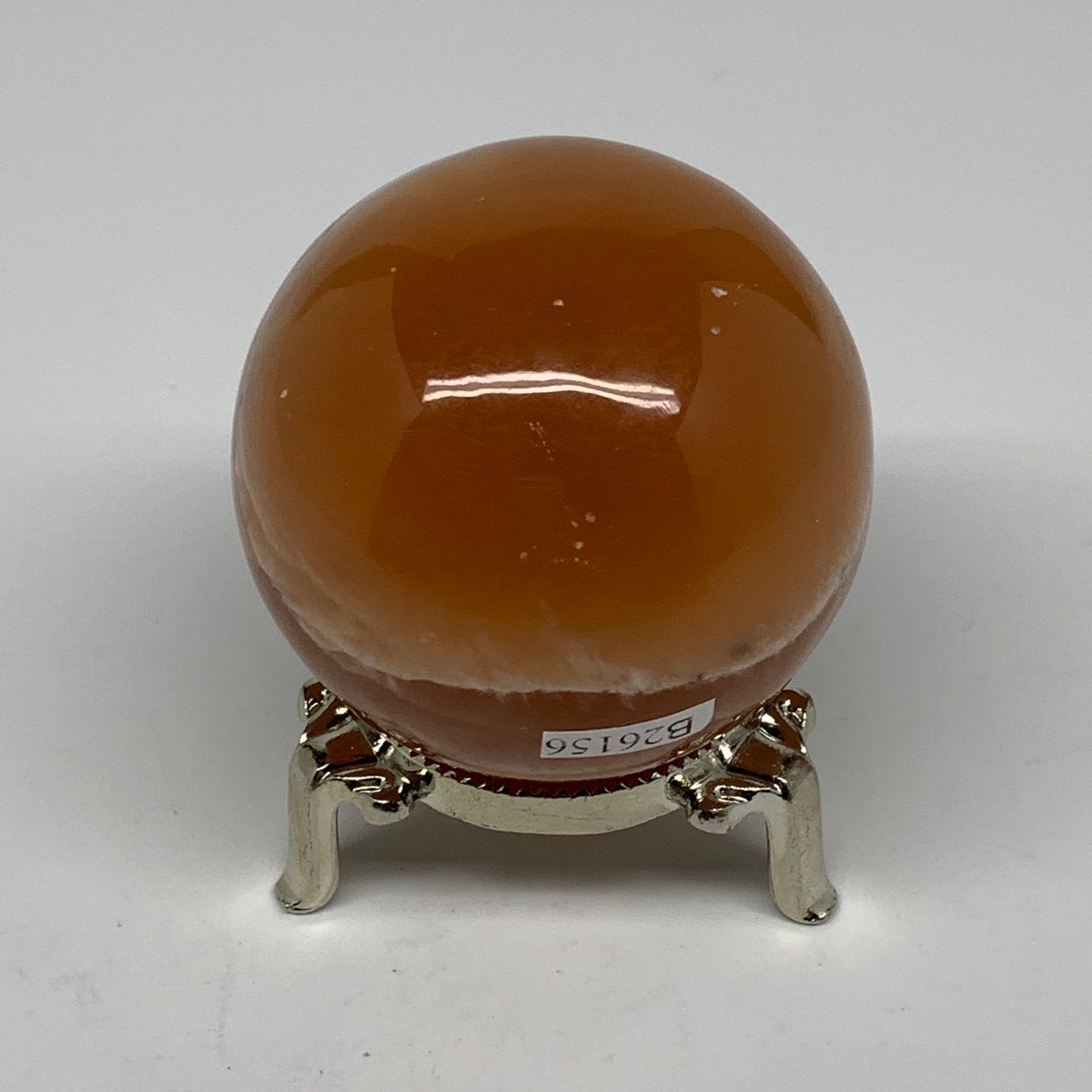 285.7g,2.3"(59mm) Honey Calcite Sphere Gemstone,Healing Crystal,B26156