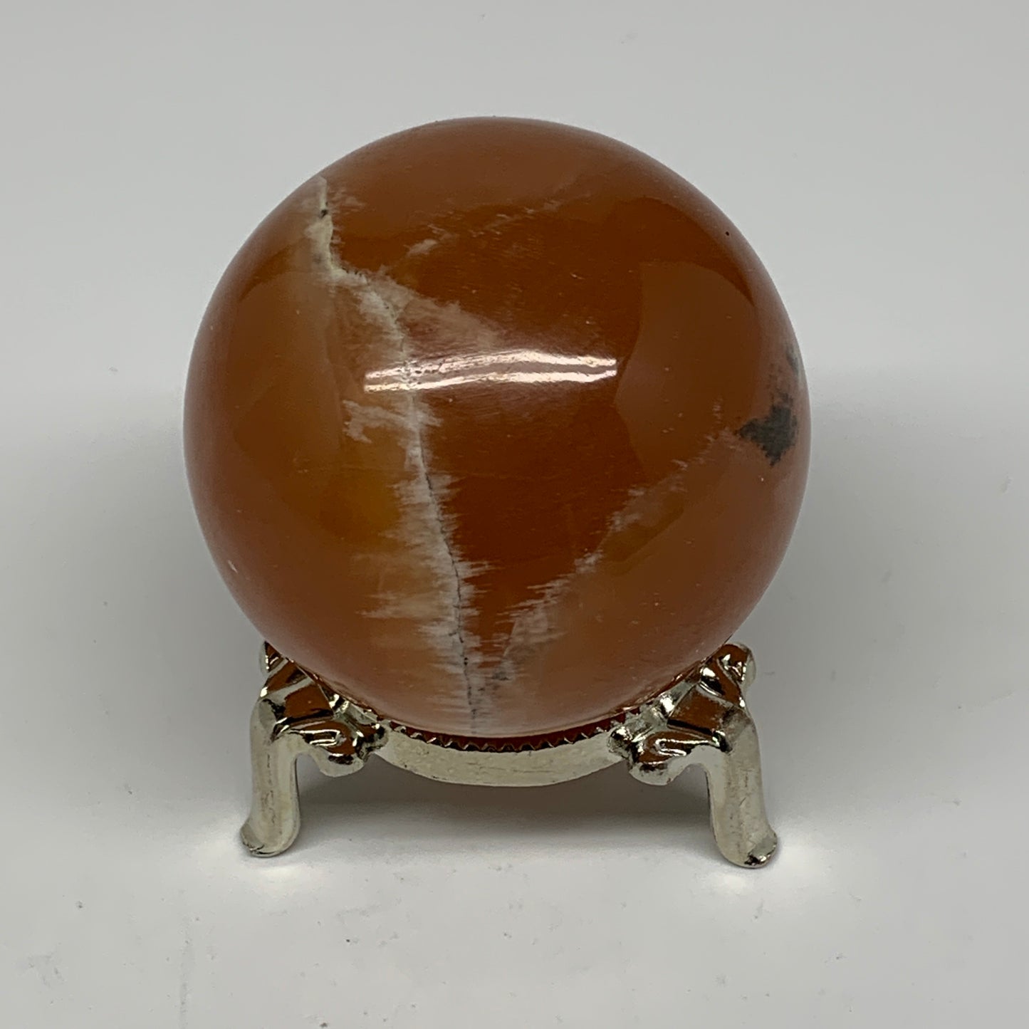 285.7g,2.3"(59mm) Honey Calcite Sphere Gemstone,Healing Crystal,B26156