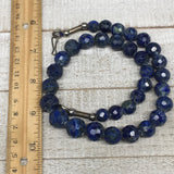 84.7g,10mm-15mm,Facetted Round Lapis Lazuli Beads Strand @Afghanistan,15",LPB410