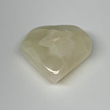 102.3g, 2.2"x2.3"x1" Natural Green Onyx Heart Polished Healing Crystal, B7635