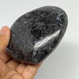 401g,3.1"x3.7"x1.4" Indigo Gabro Merlinite Heart Gemstone @Madagascar,B19923