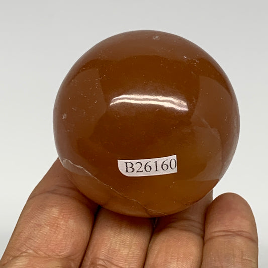 197g,2"(51mm) Honey Calcite Sphere Gemstone,Healing Crystal,B26160