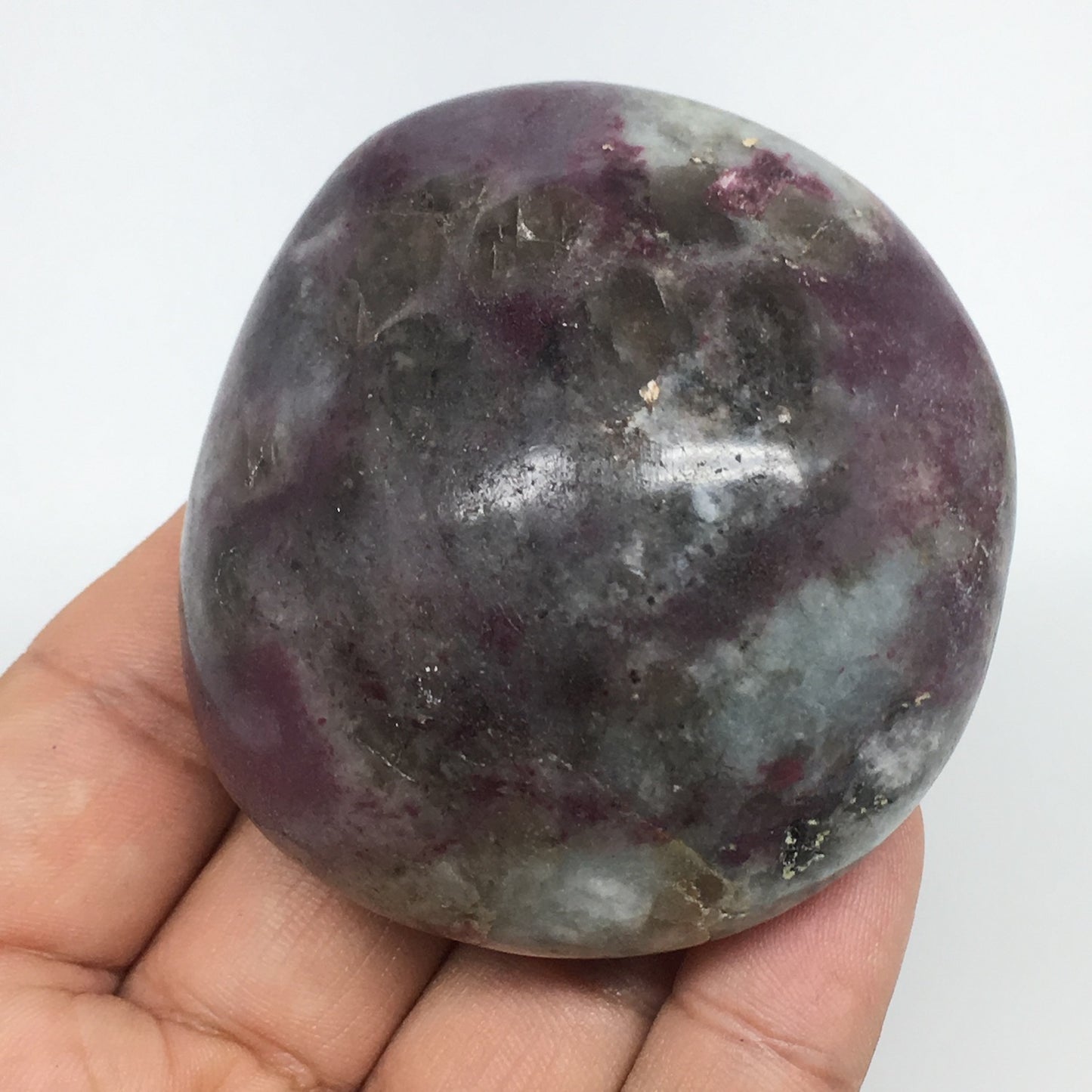 172.1g,2.4"x2.3"x1.3" Tourmaline Rubellite Palm Stone Reiki @Madagascar,MSP1119