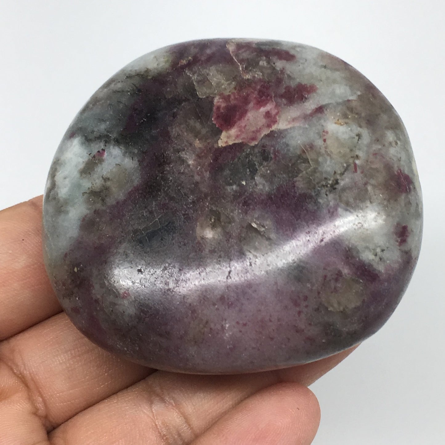 172.1g,2.4"x2.3"x1.3" Tourmaline Rubellite Palm Stone Reiki @Madagascar,MSP1119
