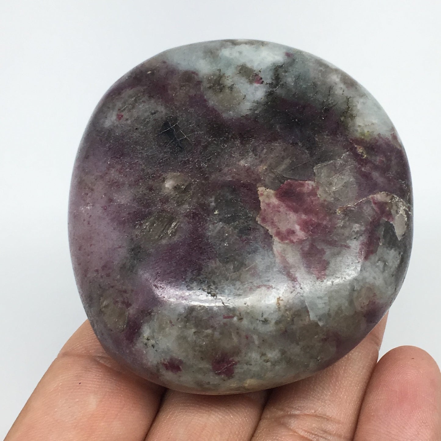 172.1g,2.4"x2.3"x1.3" Tourmaline Rubellite Palm Stone Reiki @Madagascar,MSP1119