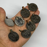 84g, 8pcs, Turkmen Coins Jeweled Synthetic Pink Tribal @Afghanistan, B14524