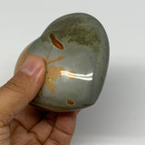 272.3g, 2.9"x3"x1.5" Polychrome Jasper Heart Polished Healing Crystal, B17724