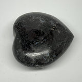 312.8g,2.9"x3.2"x1.4" Indigo Gabro Merlinite Heart Gemstone @Madagascar,B19929