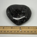 312.8g,2.9"x3.2"x1.4" Indigo Gabro Merlinite Heart Gemstone @Madagascar,B19929