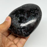 484.4g,3.3"x3.6"x1.7" Indigo Gabro Merlinite Heart Gemstone @Madagascar,B19930