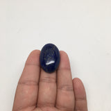 12.2Grams Natural Oval Shape Lapis Lazuli Cabochon Flat Bottom @Afghanistan,C408