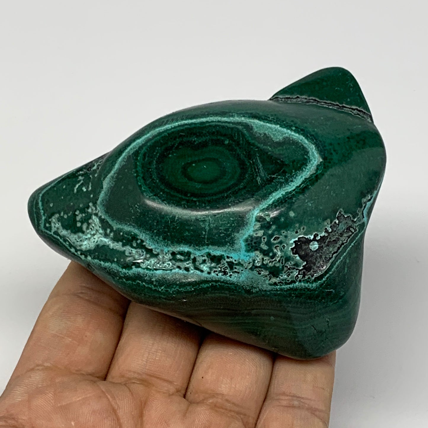 345.1g,3.3"x2.7"x1.5" Natural Azurite Malachite Freeform Polished @Congo, B18486