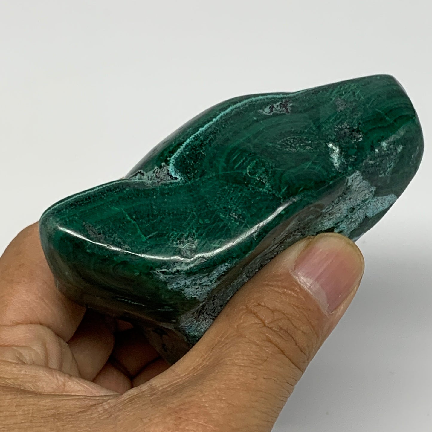 345.1g,3.3"x2.7"x1.5" Natural Azurite Malachite Freeform Polished @Congo, B18486