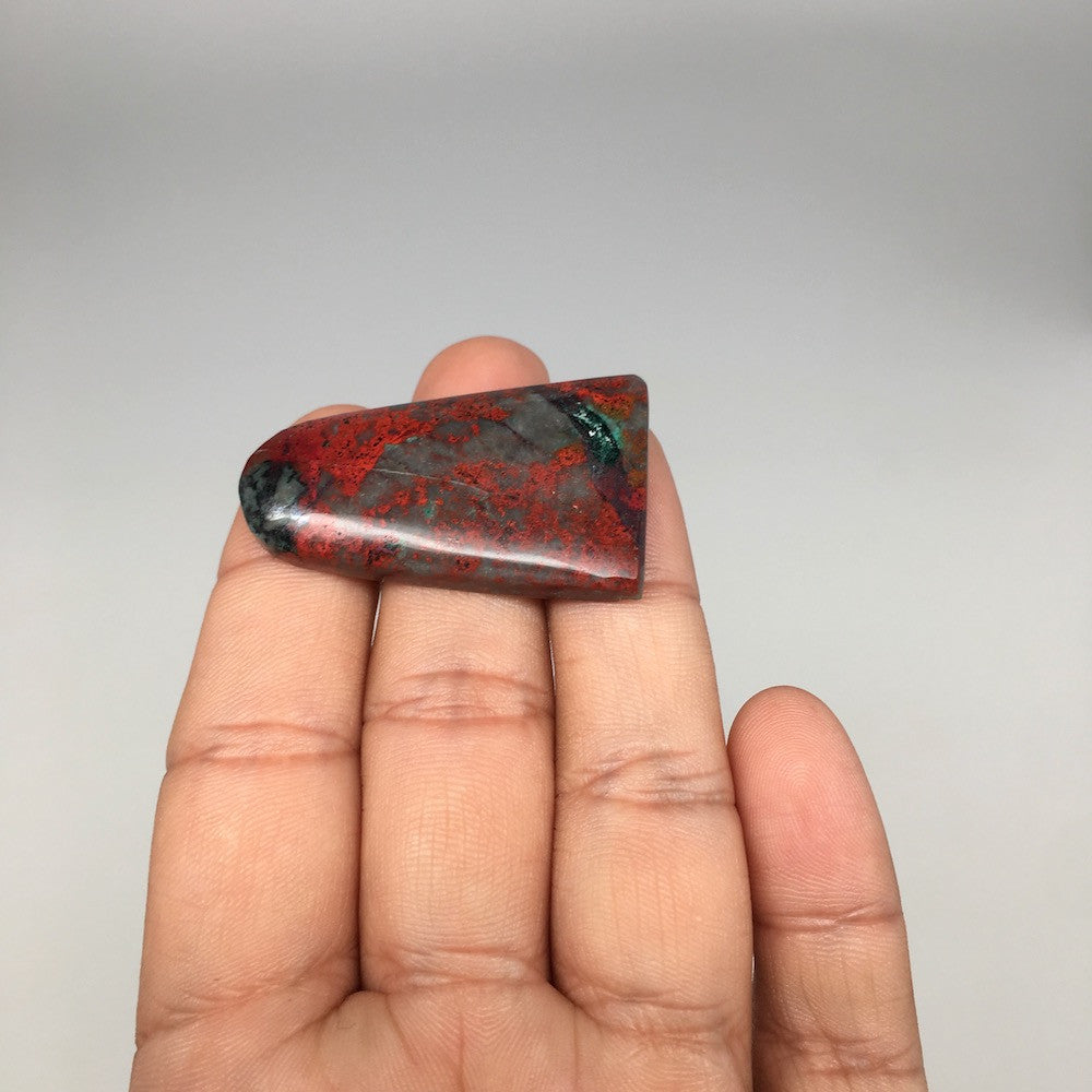 13.3g, 1.6"x0.9"x6mm Sonora Sunset Chrysocolla Cuprite Cabochon @Mexico,SC374