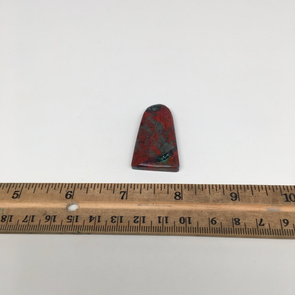 13.3g, 1.6"x0.9"x6mm Sonora Sunset Chrysocolla Cuprite Cabochon @Mexico,SC374