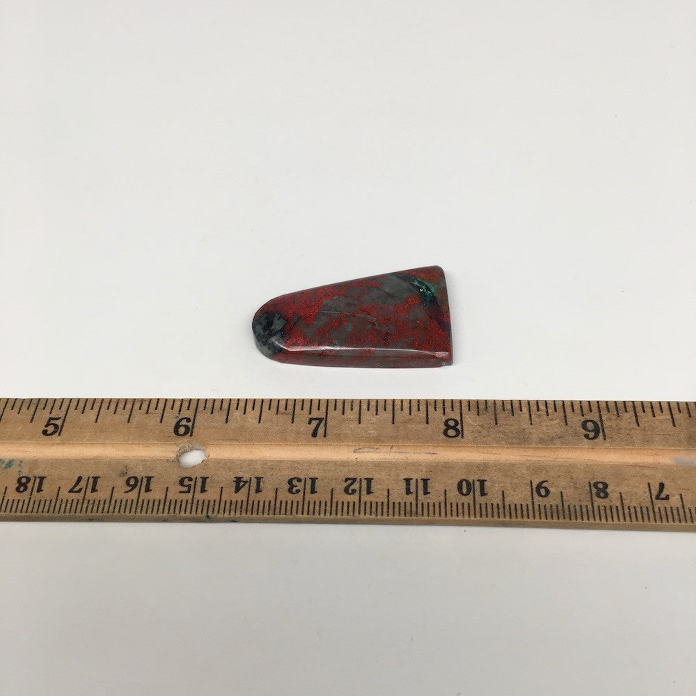 13.3g, 1.6"x0.9"x6mm Sonora Sunset Chrysocolla Cuprite Cabochon @Mexico,SC374