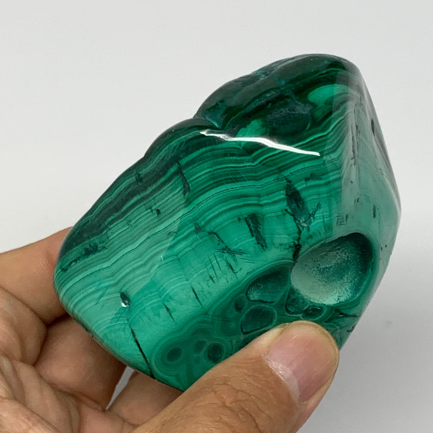 496.2g,3.1"x2.9"x1.8" Natural Azurite Malachite Freeform Polished @Congo, B18489