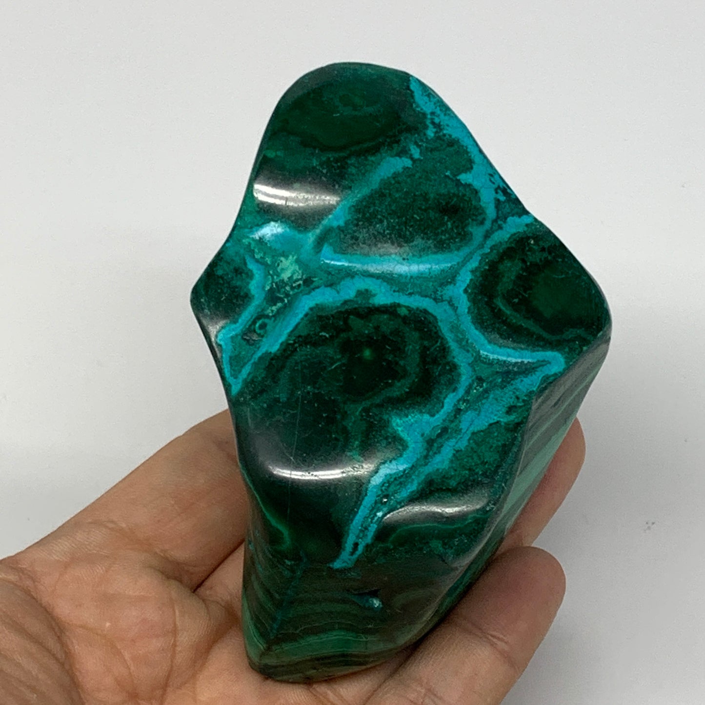 405.2g,3.6"x2.4"x1.7" Natural Azurite Malachite Freeform Polished @Congo, B18493