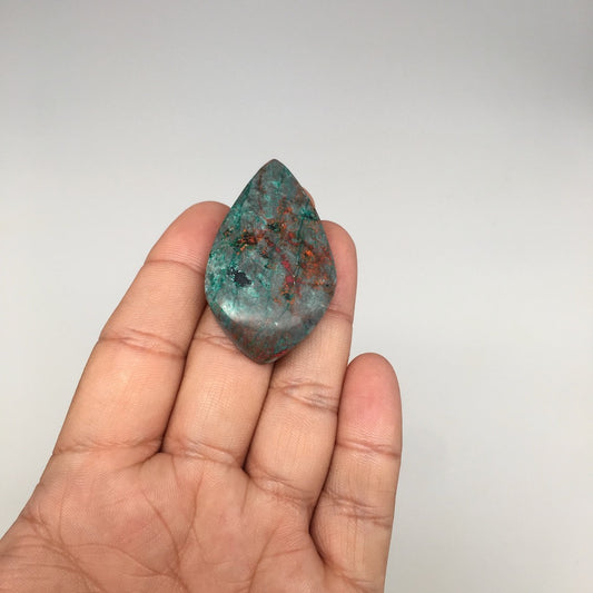 18.1g, 1.9"x1.1"x8mm Sonora Sunset Chrysocolla Cuprite Cabochon @Mexico,SC382