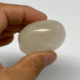 87g, 2.3"x1.7"x1", White Satin Spar (Selenite) Palmstone Crystal Gypsum, B22585