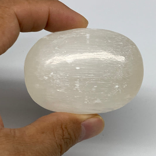 90g, 2.3"x1.7"x1", White Satin Spar (Selenite) Palmstone Crystal Gypsum, B22586