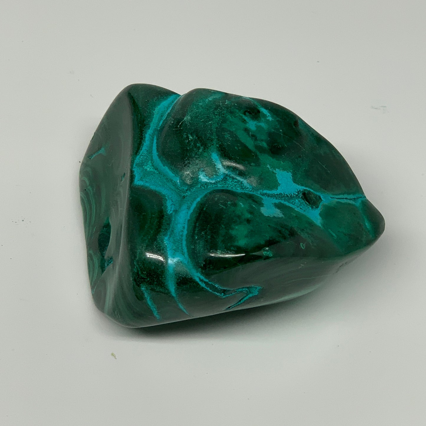 253.7g,2.7"x2.3"x1.4" Natural Azurite Malachite Freeform Polished @Congo, B18495