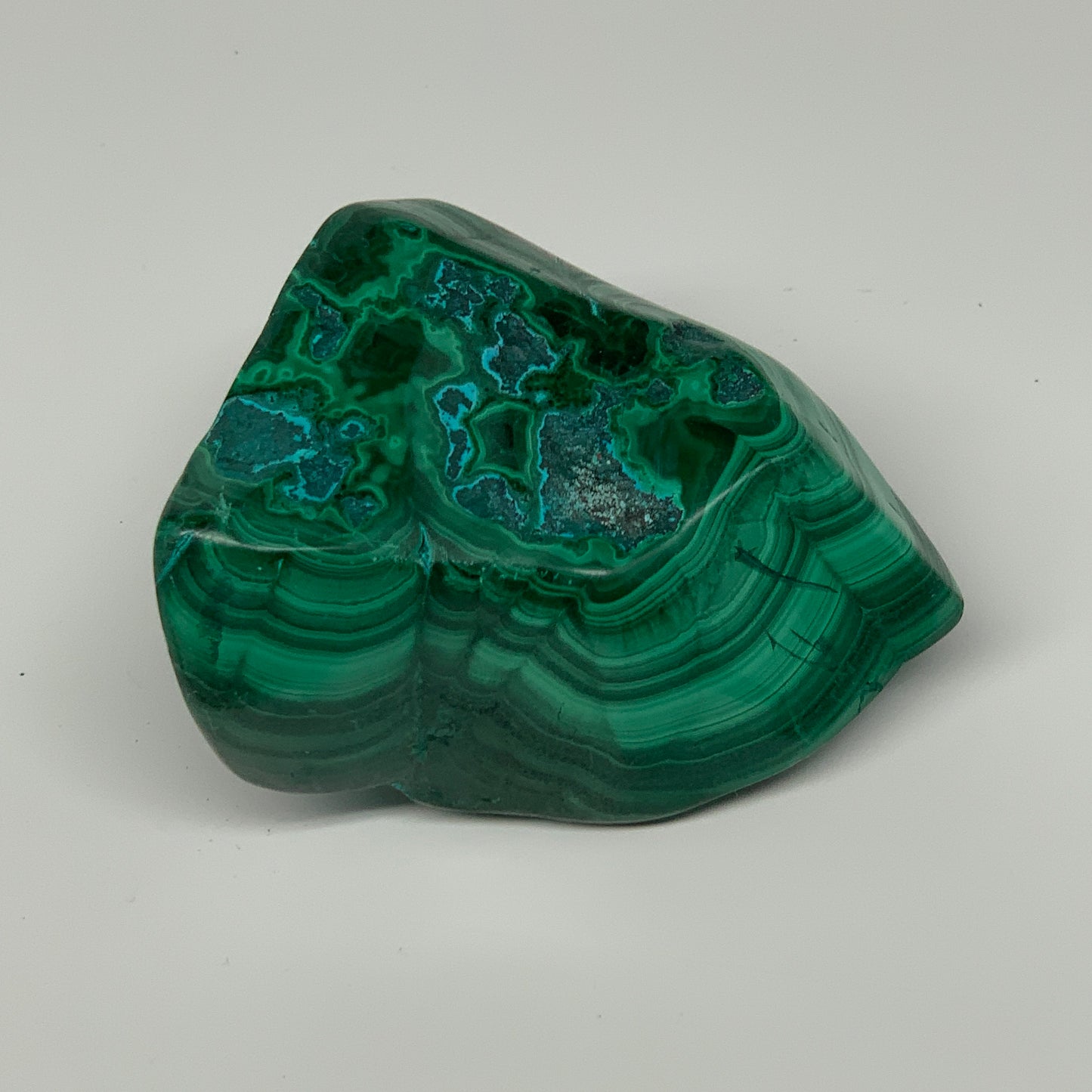253.7g,2.7"x2.3"x1.4" Natural Azurite Malachite Freeform Polished @Congo, B18495