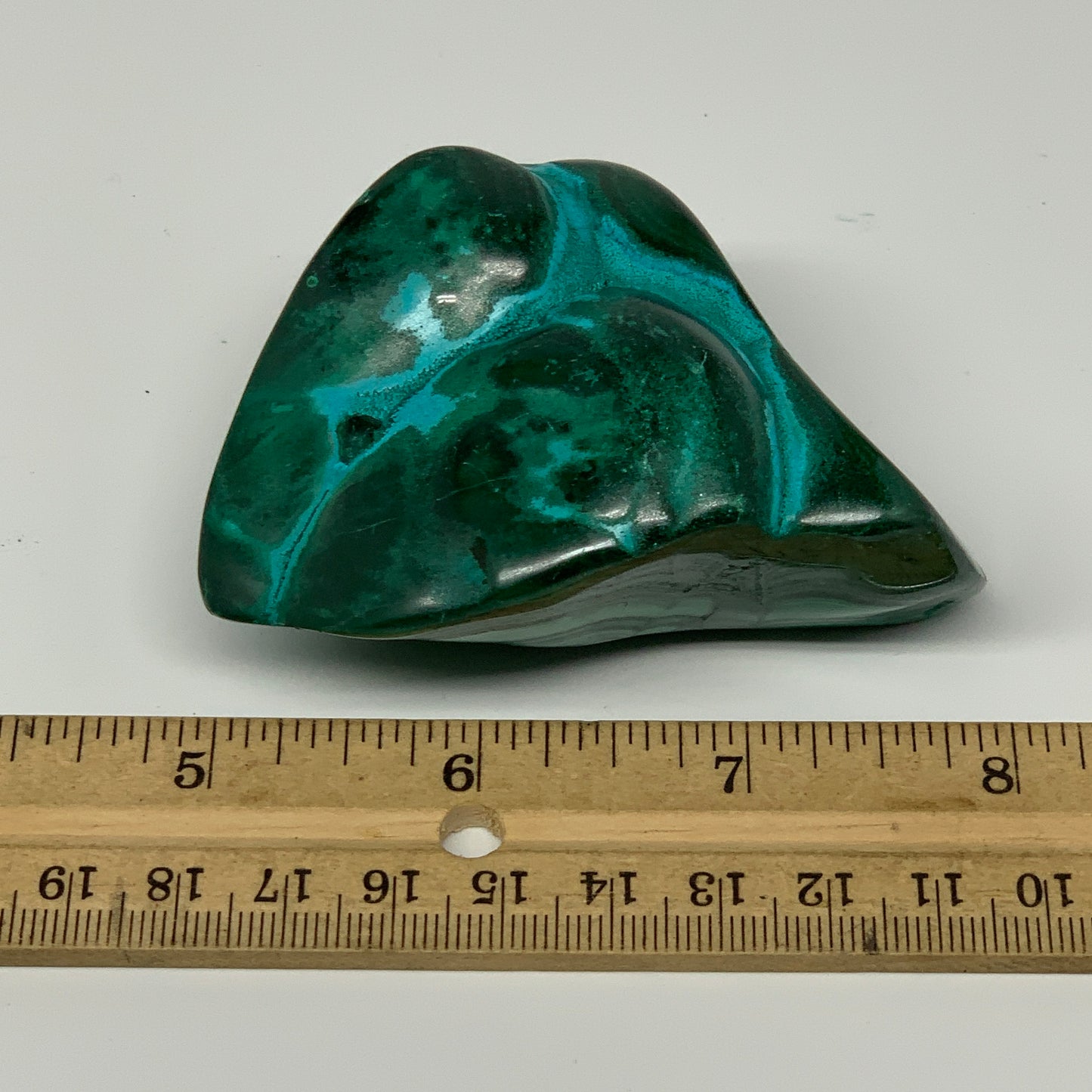 253.7g,2.7"x2.3"x1.4" Natural Azurite Malachite Freeform Polished @Congo, B18495