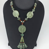 Green Serpentine Multi-Strand Bead Necklace,@Afghanistan 22"NPH55