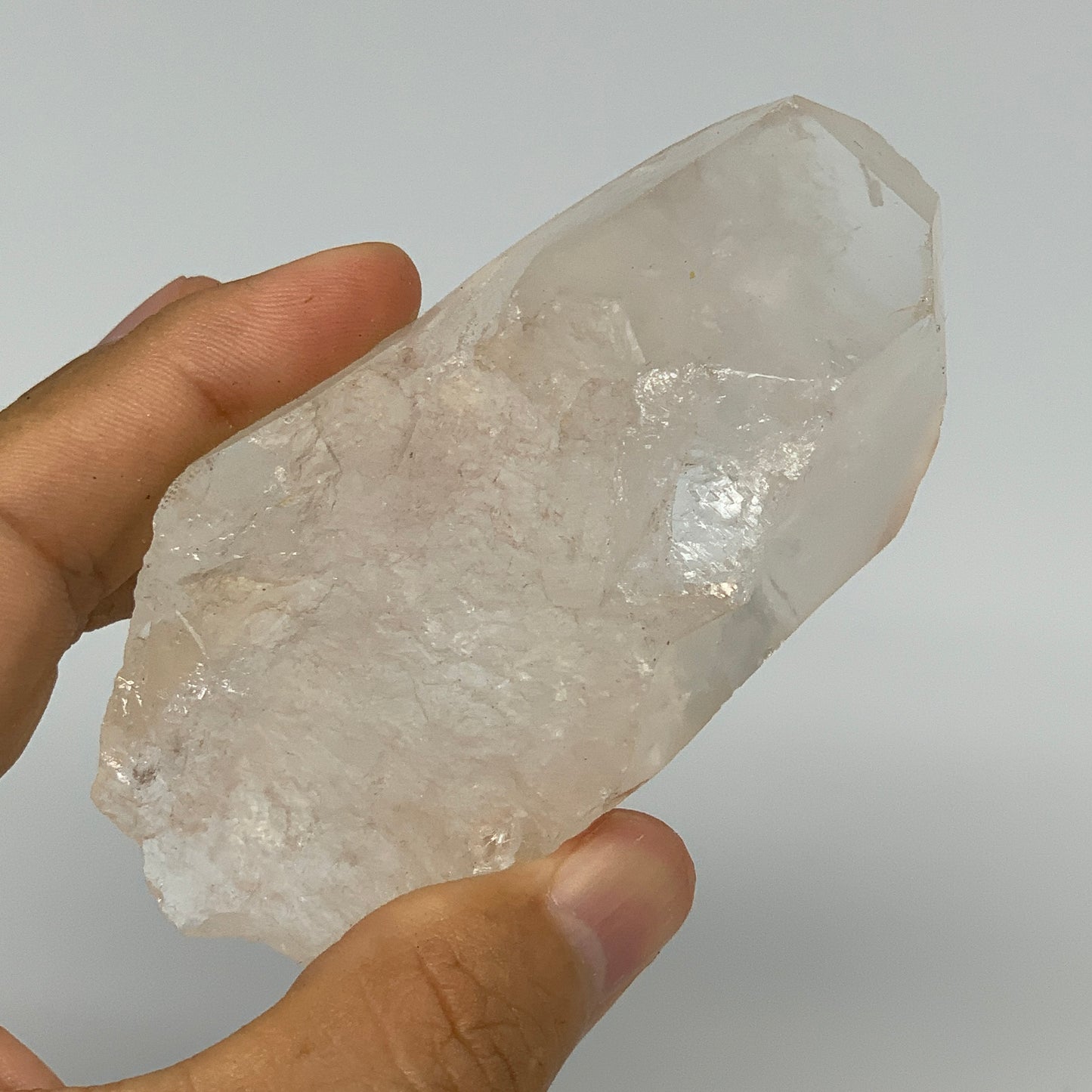 144.1g, 3.6"x1.7"x1.5", Lemurian Quartz Crystal Mineral Specimens @Brazil, B1931