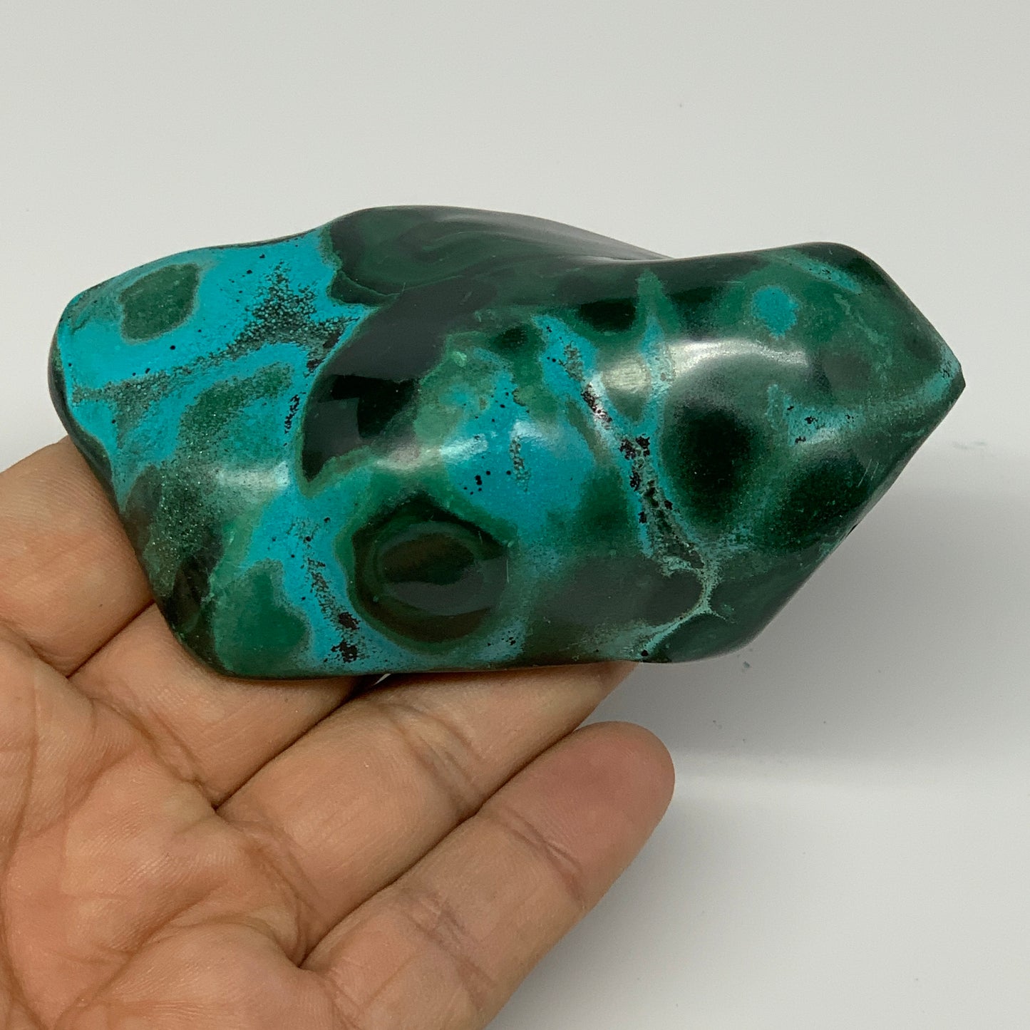 209.3g,3.5"x1.9"x1.3" Natural Azurite Malachite Freeform Polished @Congo, B18498