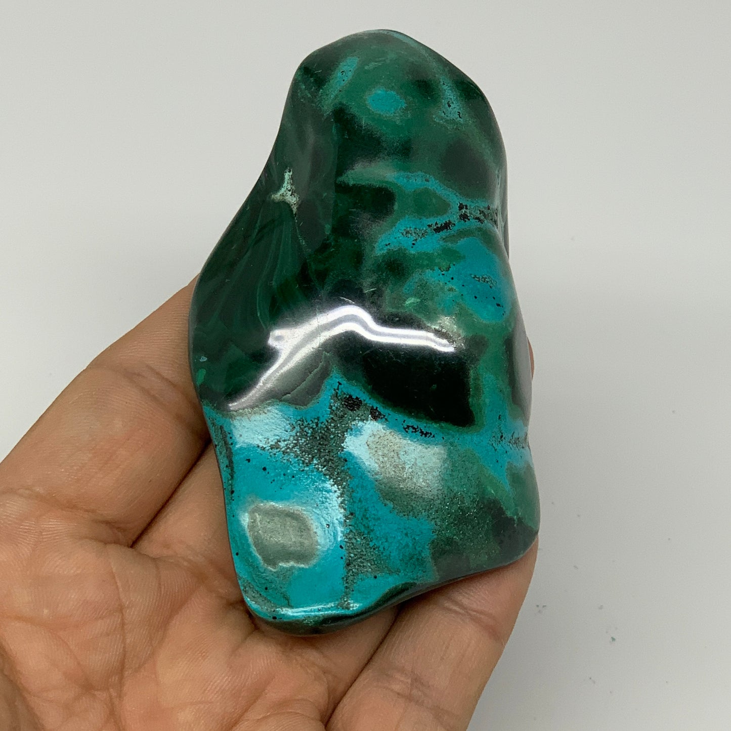 209.3g,3.5"x1.9"x1.3" Natural Azurite Malachite Freeform Polished @Congo, B18498