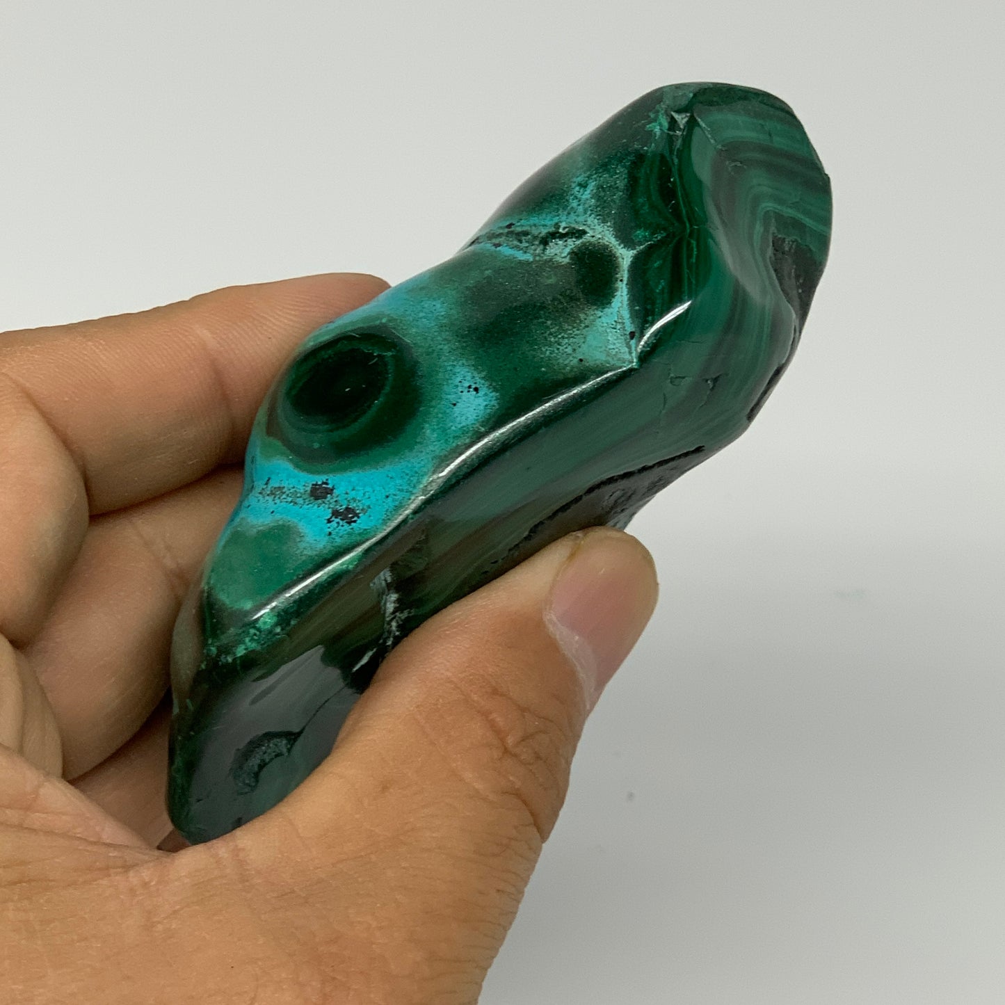 209.3g,3.5"x1.9"x1.3" Natural Azurite Malachite Freeform Polished @Congo, B18498